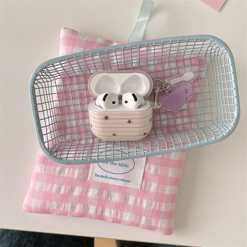 Star Striped Apple AirPods / Pro Earphone Case Skin / Charm / Set