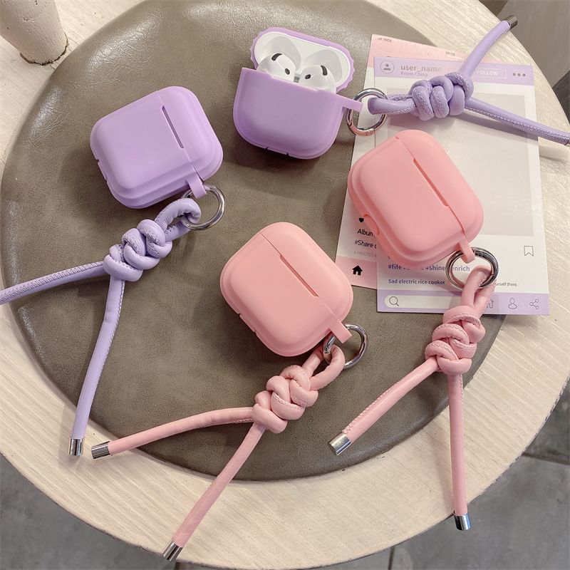 Plain Strap Skin Earphone AirPods / Faux Case Leather Pro with