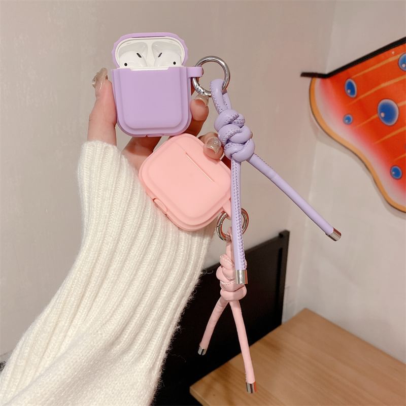 Plain Strap Skin Earphone AirPods / Faux Case Leather Pro with