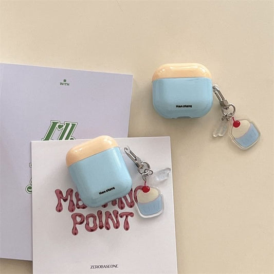 Two-Tone AirPods / Pro Earphone Case Skin with Cake Charm