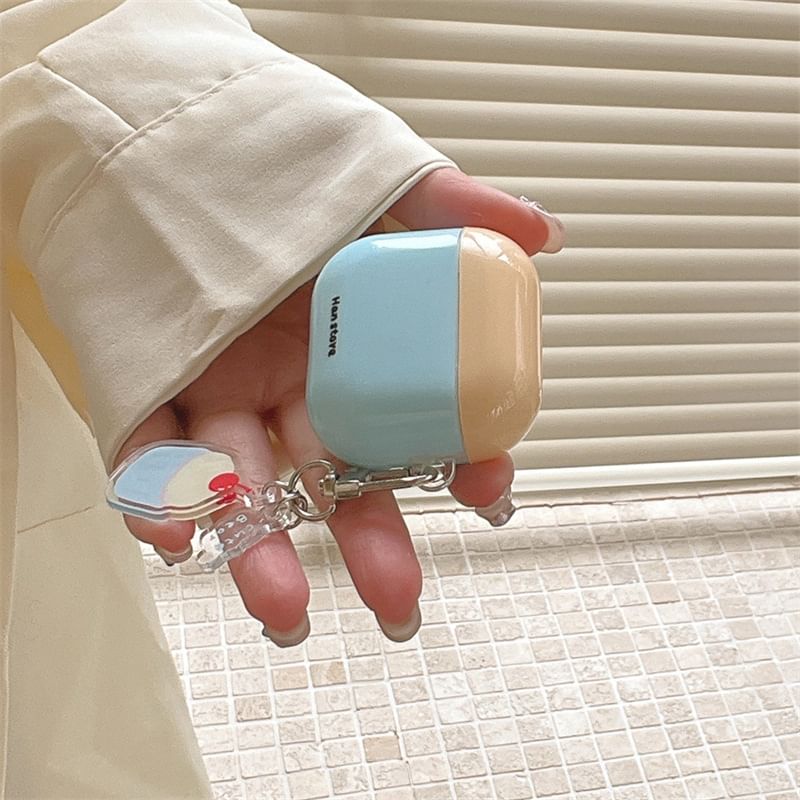 Two-Tone AirPods / Pro Earphone Case Skin with Cake Charm