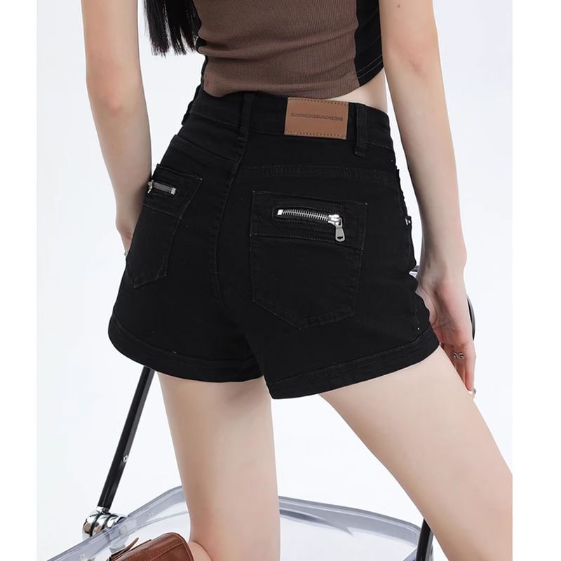 High Waist Denim Shorts