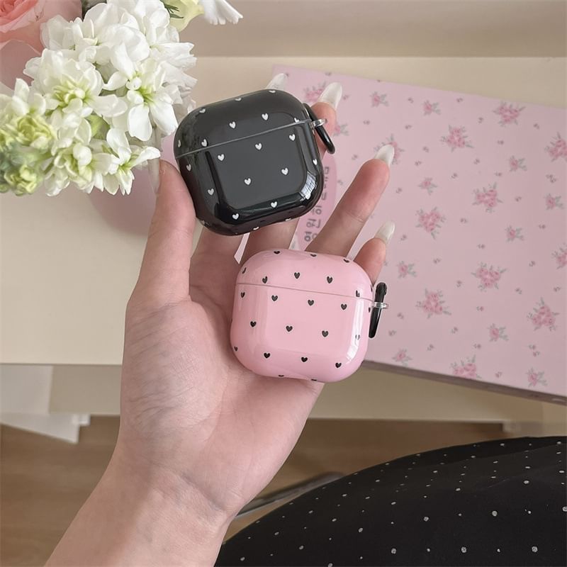 AirPods Heart Print Case