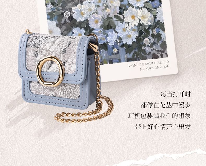 Chain Strap Jacquard AirPods Earphone Case Skin