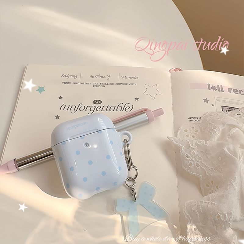 Set: Patterned Airpods / Pro Earphone Case + Charm