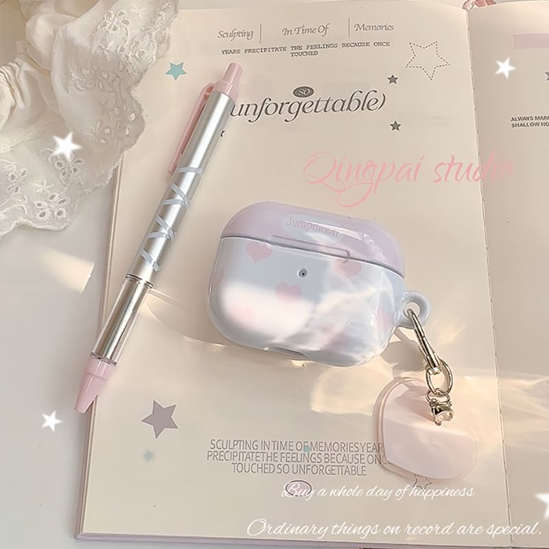 Set: Patterned Airpods / Pro Earphone Case + Charm