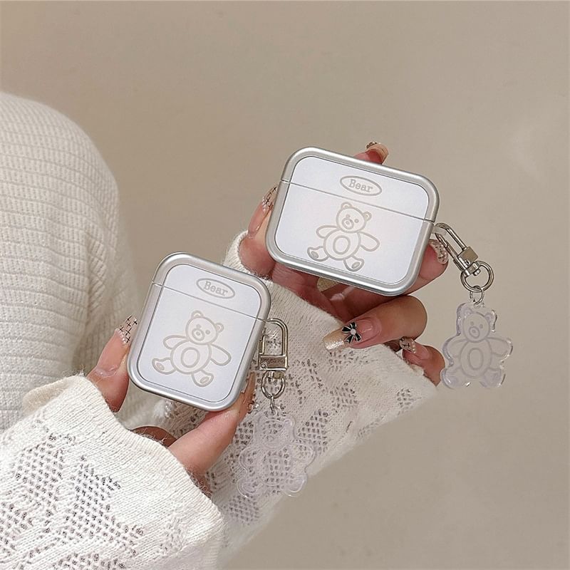 Bear Apple AirPods / Pro Earphone Case Skin with Charm
