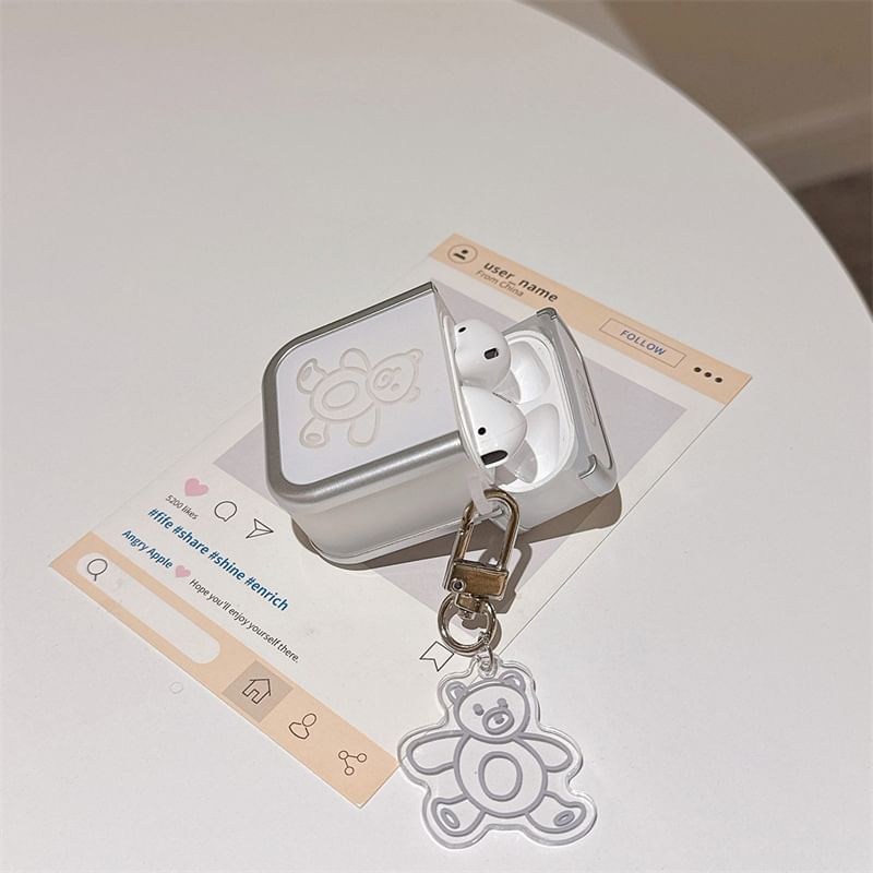 Bear Apple AirPods / Pro Earphone Case Skin with Charm
