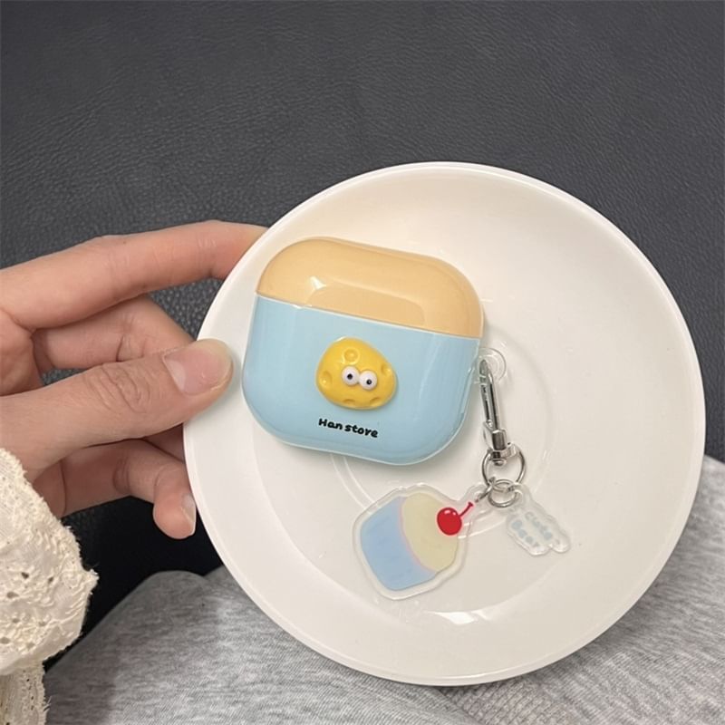 Cheese Apple AirPods / Pro Earphone Case Skin with Cake Charm
