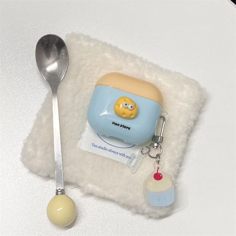 Cheese Apple AirPods / Pro Earphone Case Skin with Cake Charm