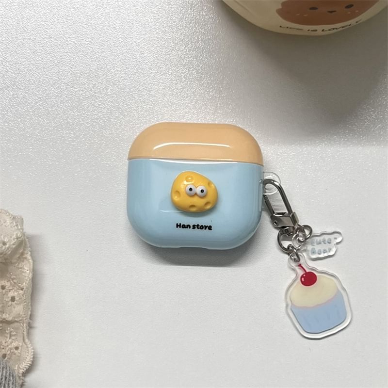 Cheese Apple AirPods / Pro Earphone Case Skin with Cake Charm