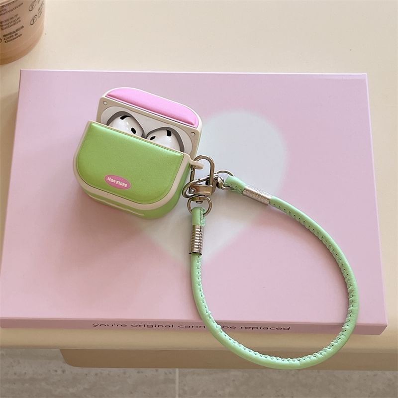 Color Block Apple AirPods / Pro Earphone Case Skin / Strap / Set