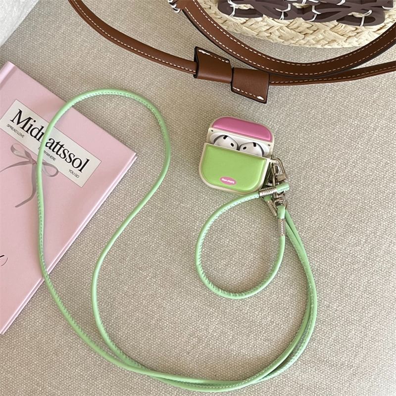 Color Block Apple AirPods / Pro Earphone Case Skin / Strap / Set