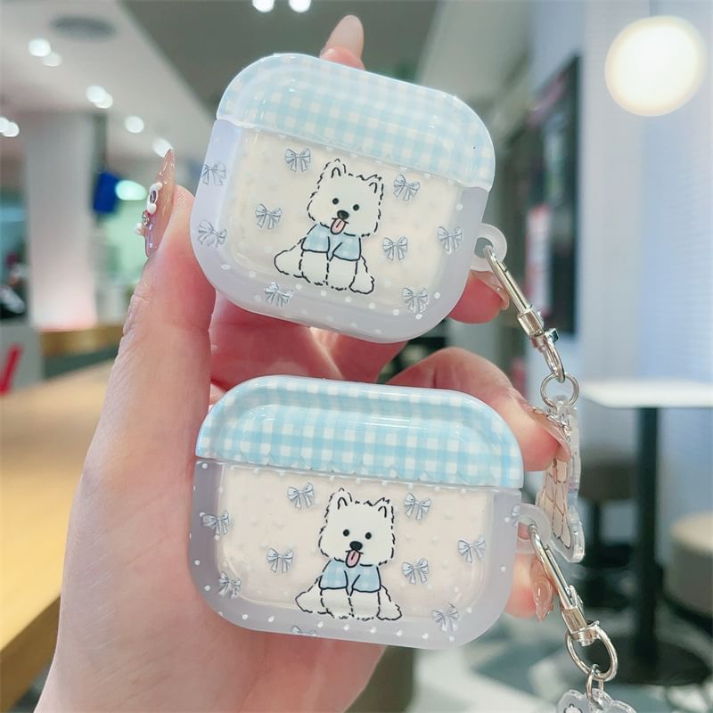 Dog Apple AirPods / Pro Earphone Case Skin with Charm