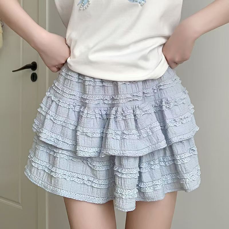 High-Rise Layered Mini Skirt