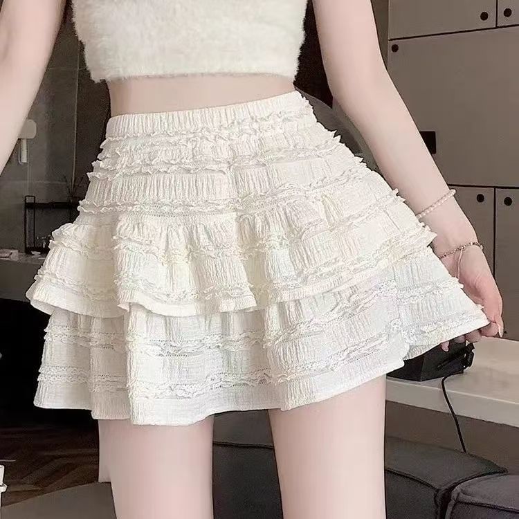 High-Rise Layered Mini Skirt