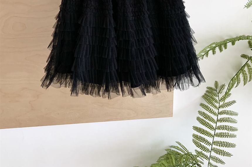 Lace-Trimmed Mini A-Line Skirt with Low Rise