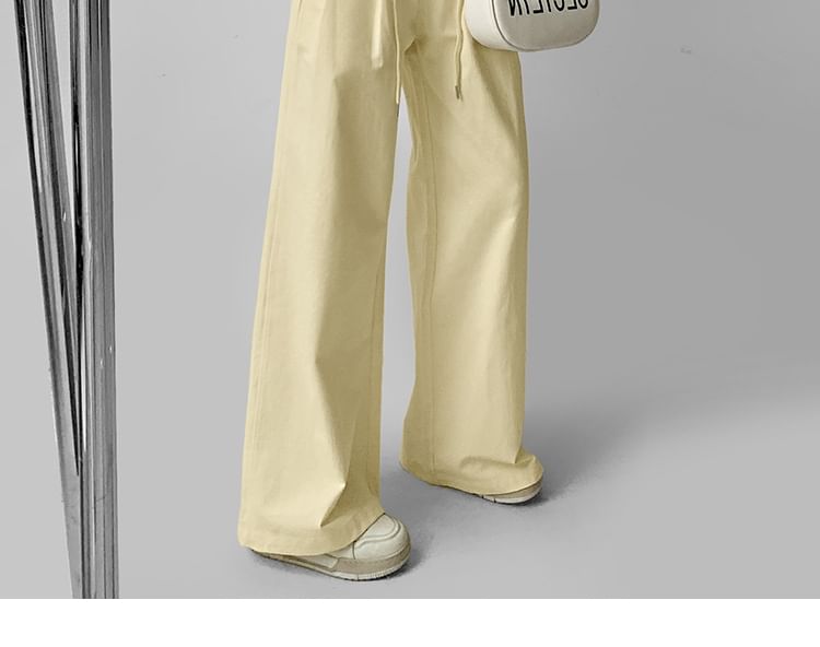 Mid Rise Plain Wide Leg Cargo Pants (Various Designs)