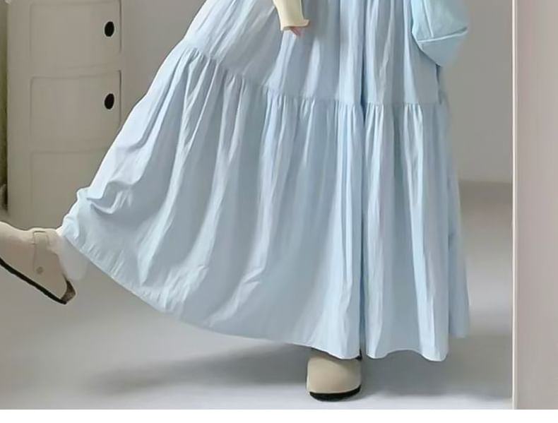 Versatile High-Rise Plain Maxi A-Line Skirt in Multiple Designs