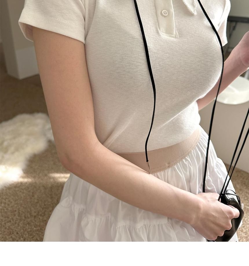 Layered Midi A-Line Skirt with High Waistband