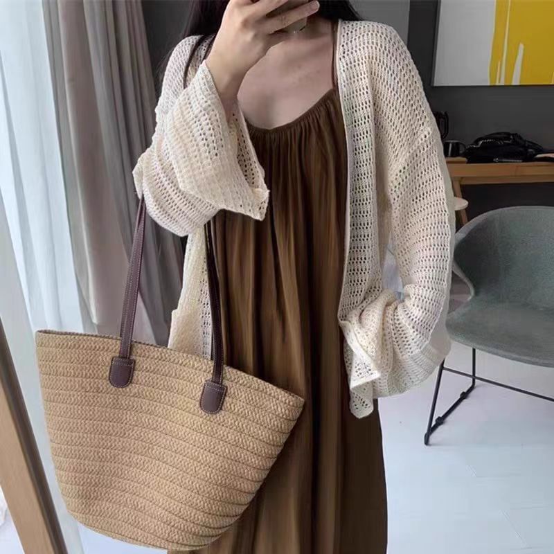 Crochet Lace Open Front Cardigan