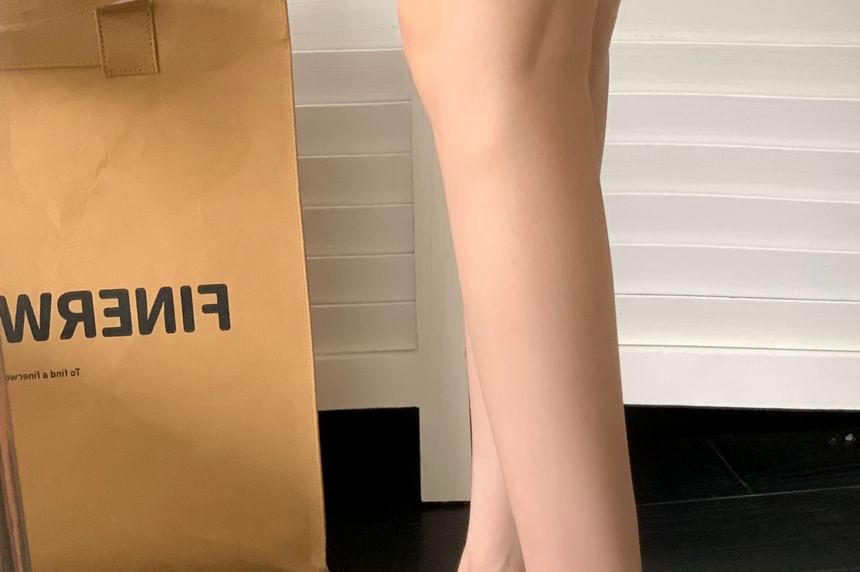 Plain Ruched Platform Slide Sandals