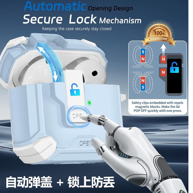 Utility Color Block Magnetic (Compatible with MagSafe) Apple AirPods / Pro Earphone Case Skin with Stand