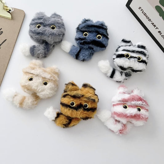 Fluffy Cartoon Tiger AirPods Earphone Case Protection Cover