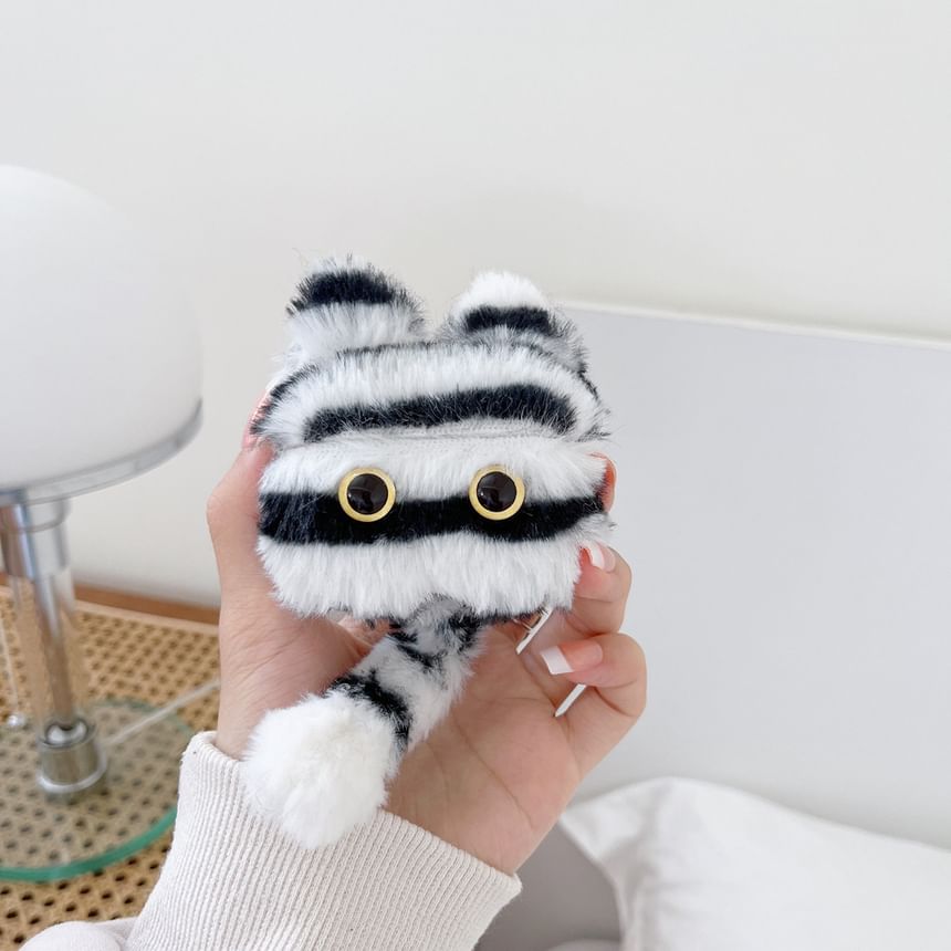 Fluffy Cartoon Tiger AirPods Earphone Case Protection Cover