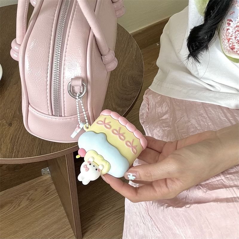 Set: Rabbit AirPods Earphone Case Protection Cover + Charm