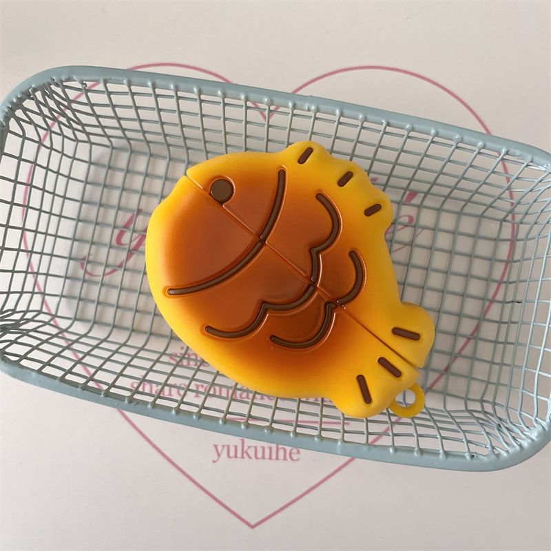 Set: Fish Cake AirPods / Pro Earphone Case Skin + Ring Hoop