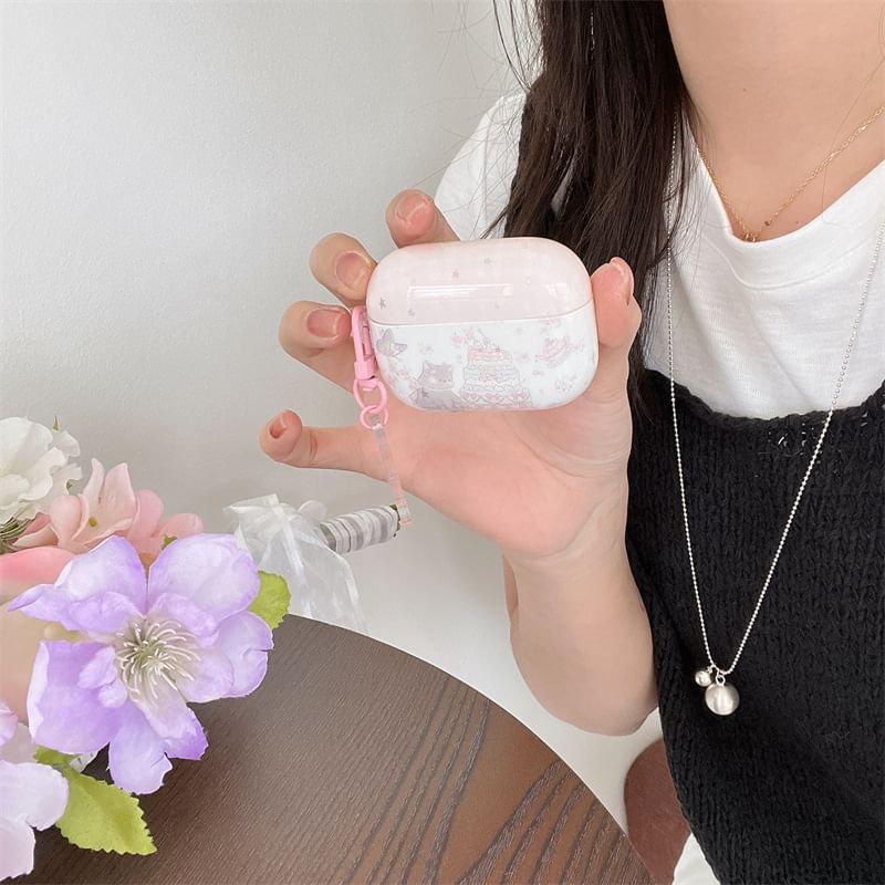 Cat Cake Apple AirPods / Pro Earphone Case Skin with Charm