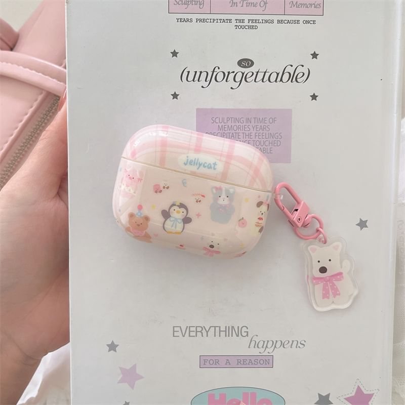 Animal Plaid Apple AirPods / Pro Earphone Case Skin with Charm