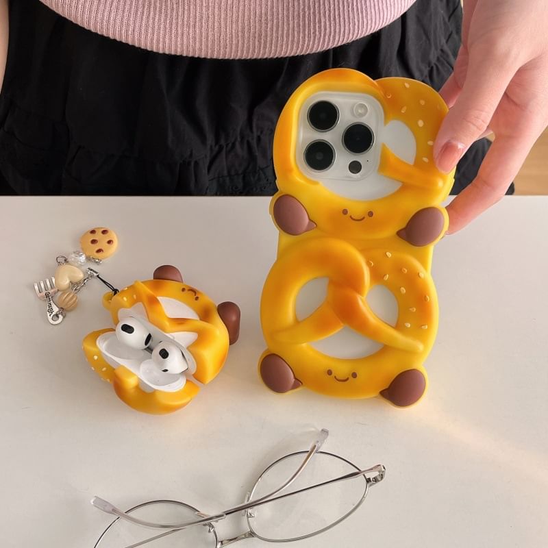 Pretzel Apple AirPods / Pro Earphone Case Skin with Charm