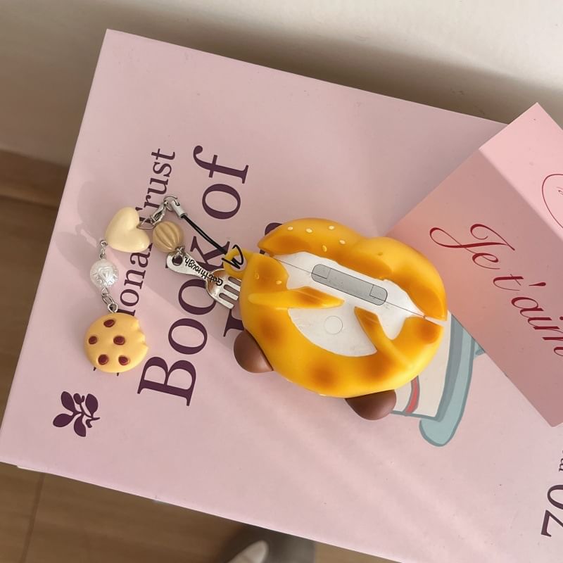 Pretzel Apple AirPods / Pro Earphone Case Skin with Charm