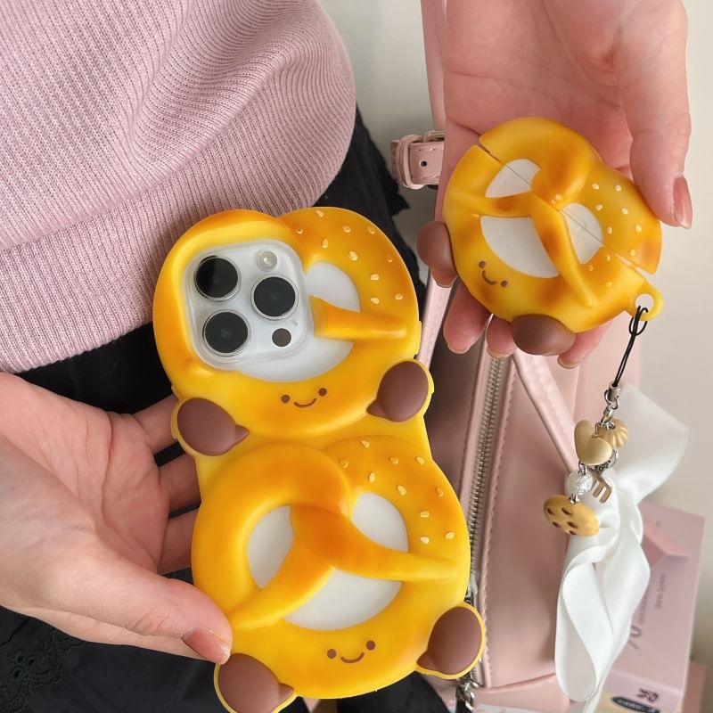 Pretzel Apple AirPods / Pro Earphone Case Skin with Charm