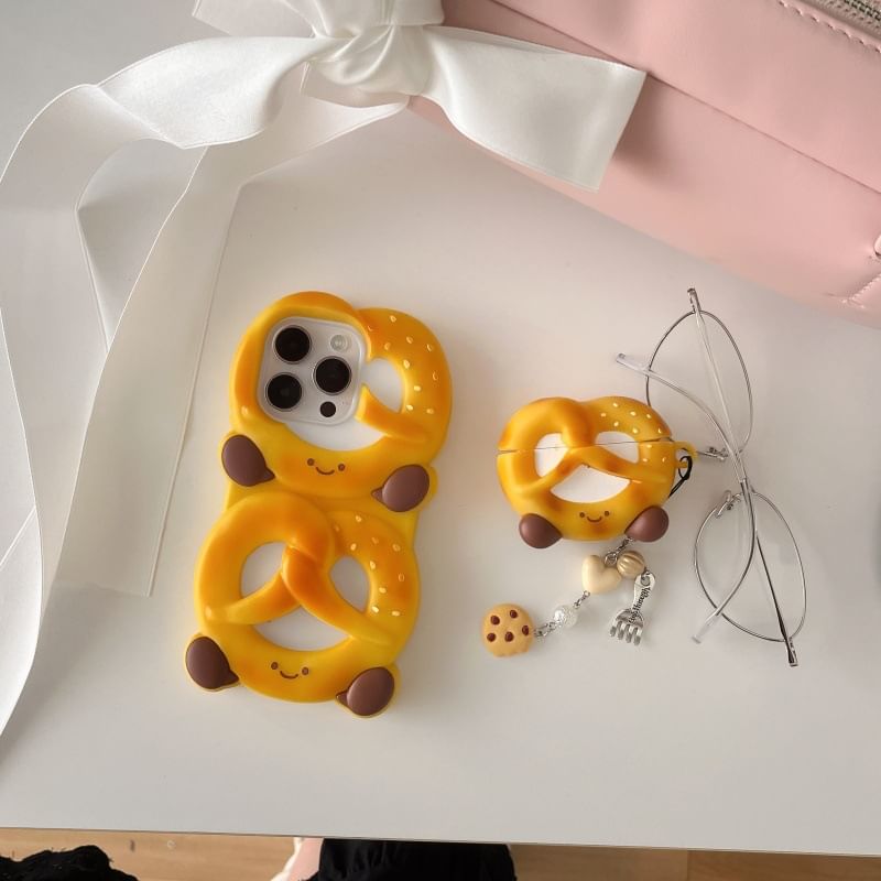 Pretzel Apple AirPods / Pro Earphone Case Skin with Charm
