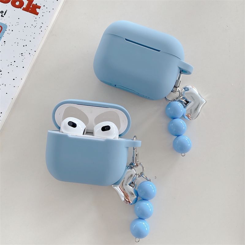 AirPods Heart Pro Skin / Apple Bead with Earphone Case Plain Charm