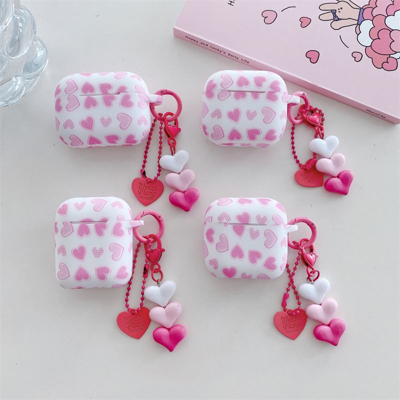 Heart Apple AirPods / Pro Earphone Case Skin with Charm