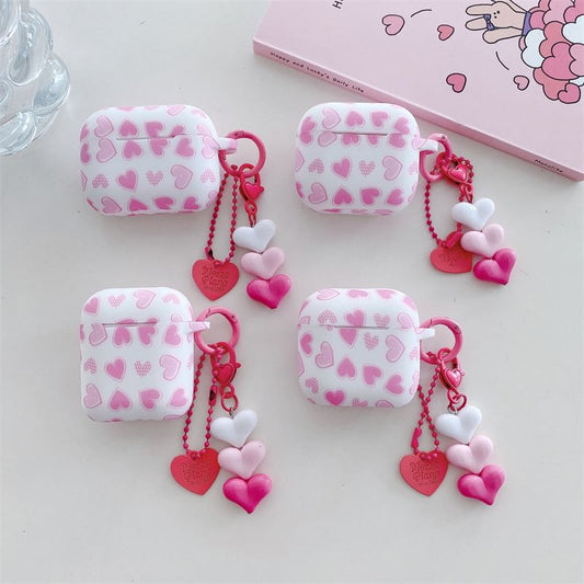 Heart Apple AirPods / Pro Earphone Case Skin with Charm