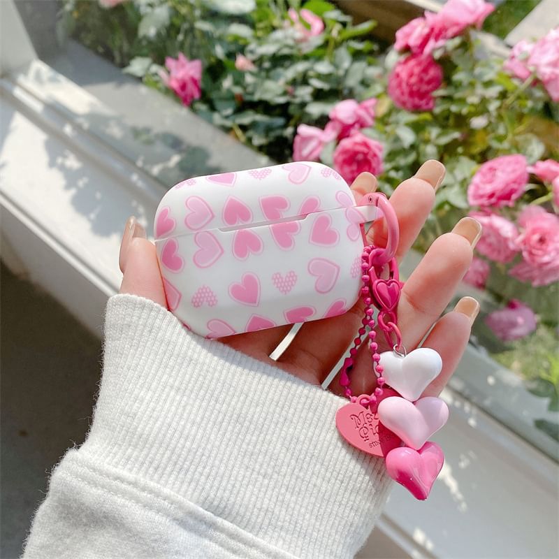 Heart Apple AirPods / Pro Earphone Case Skin with Charm