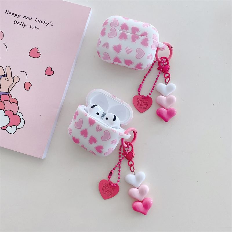 Heart Apple AirPods / Pro Earphone Case Skin with Charm