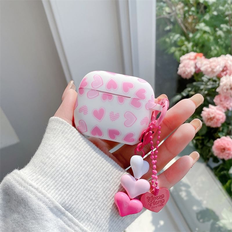 Heart Apple AirPods / Pro Earphone Case Skin with Charm