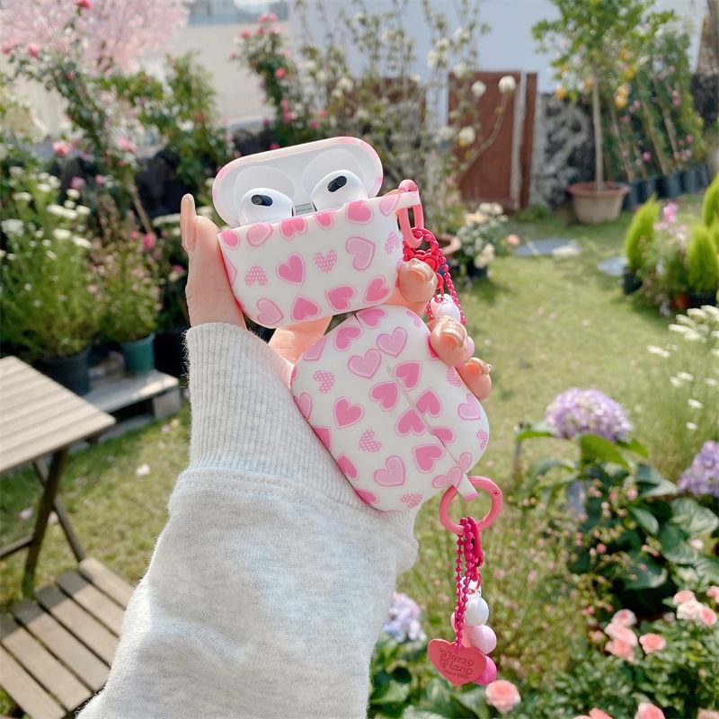 Heart Apple AirPods / Pro Earphone Case Skin with Charm