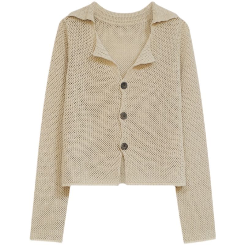Hooded V-Neck Button Cropped Cardigan