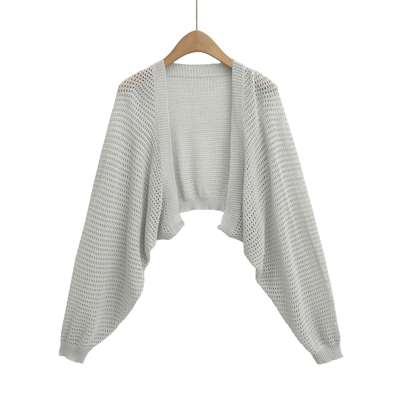 Pointelle Crop Cardigan