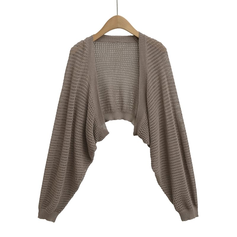 Pointelle Crop Cardigan