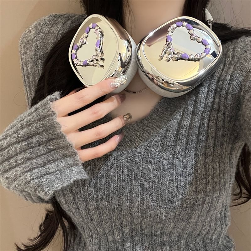 Heart Mirrored Apple AirPods Max Headphone Case Skin