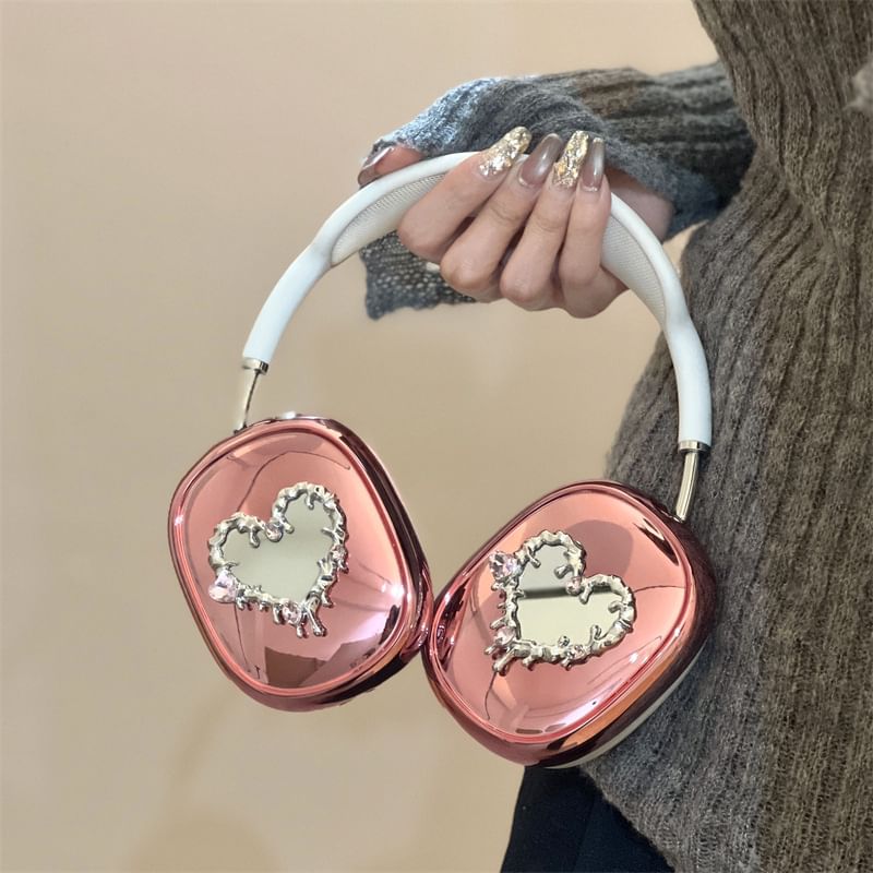 Heart Mirrored Apple AirPods Max Headphone Case Skin