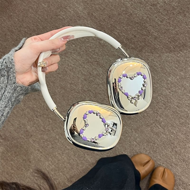 Heart Mirrored Apple AirPods Max Headphone Case Skin